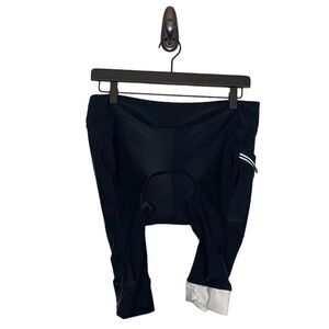 Tiekoun Men's Black & White Padded Cycling Shorts Stretch Comfort size Large